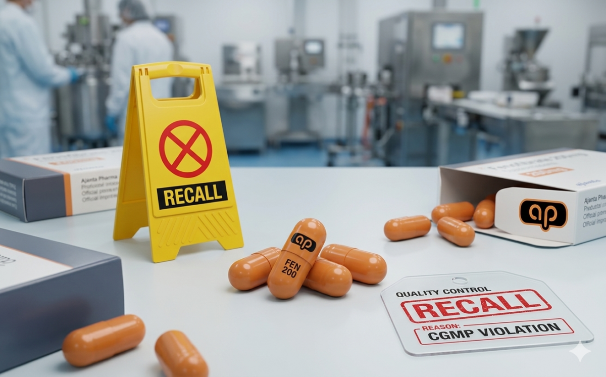 Fenofibrate Capsules, USP 200 mg, Rx only, 100 Capsules recall