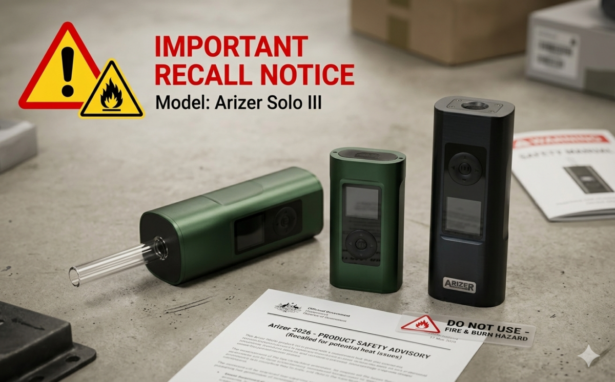Arizer Solo III portable electronic vaporizers (Intergalactic/Black color only) recall