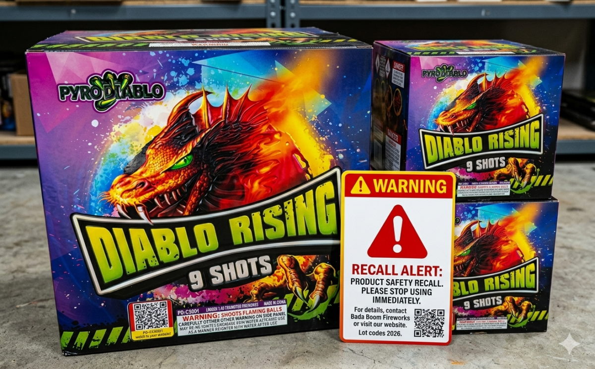 Pyro Diablo 'Diablo Rising' 9 Shots recall