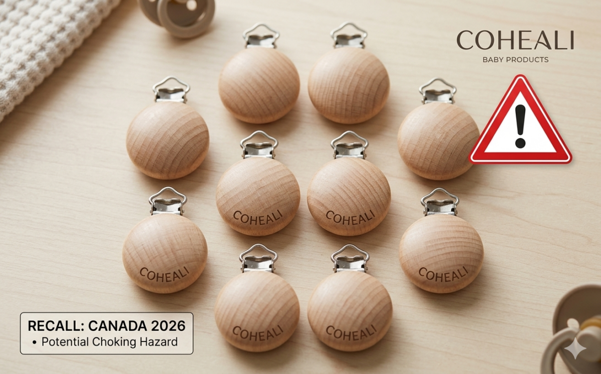COHEALI Wooden Pacifier Clip for baby recall