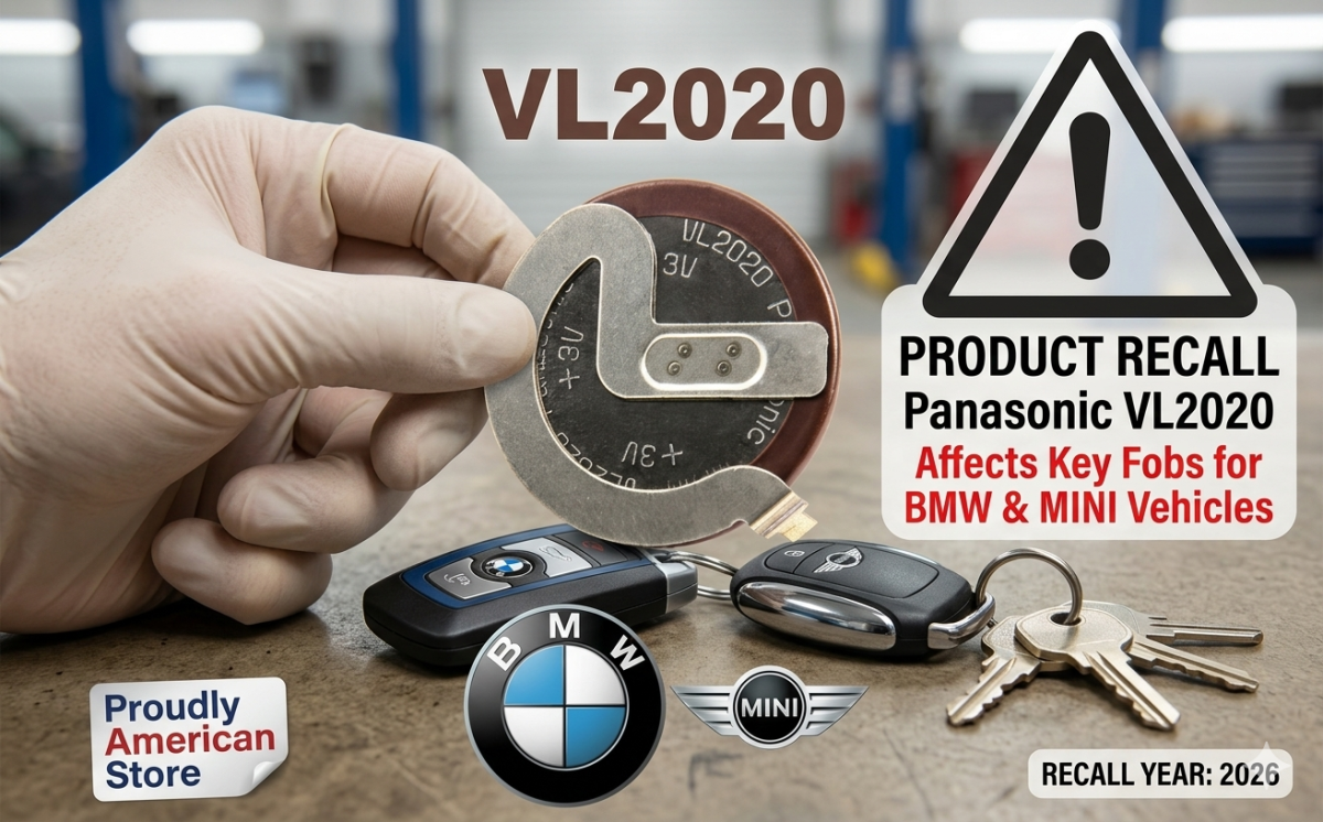 VL2020 Lithium Coin Batteries recall