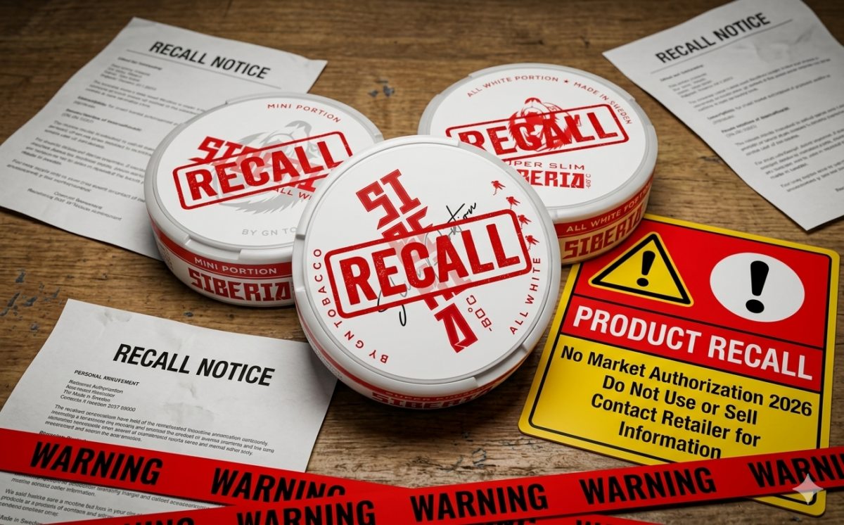Nicotine Pouch recall