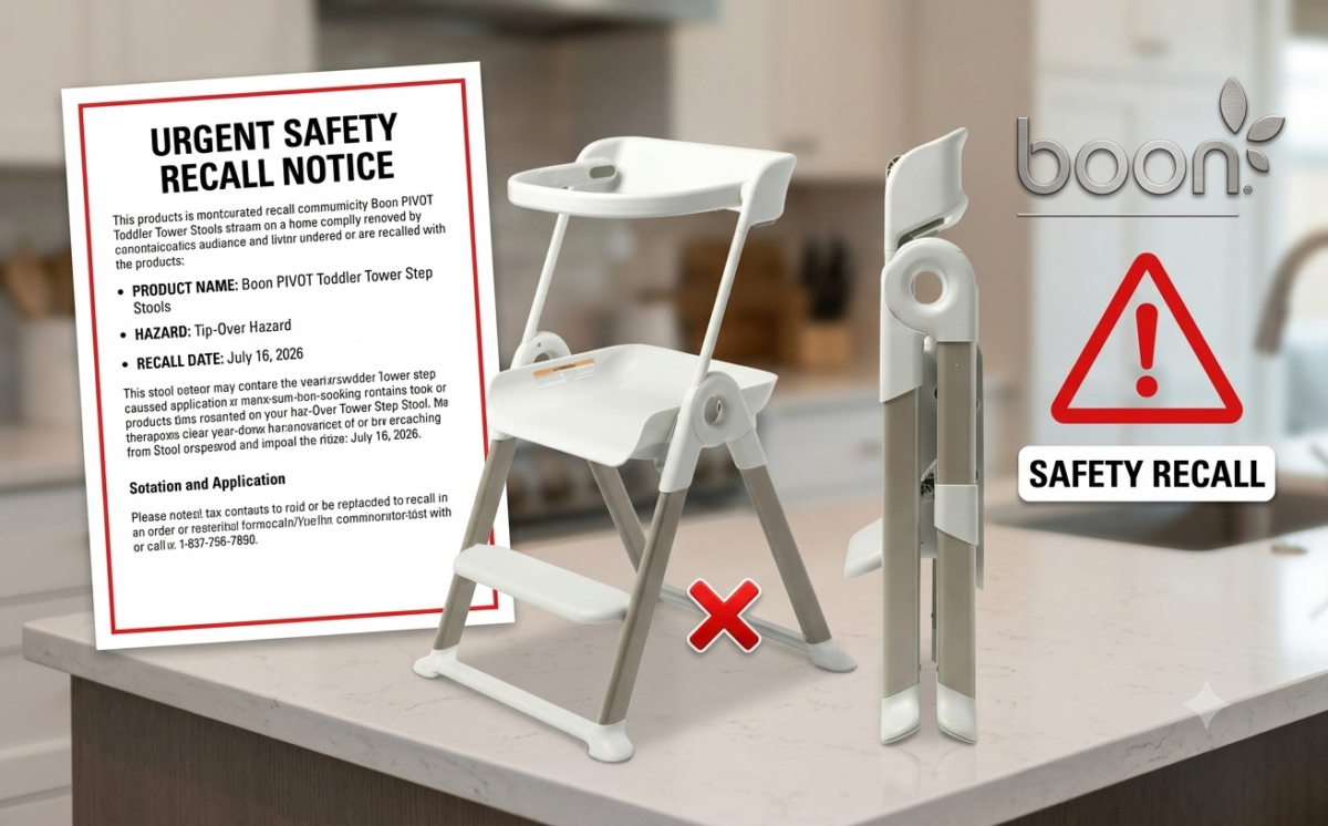 Boon PIVOT Toddler Tower Kids Kitchen Step Stool recall