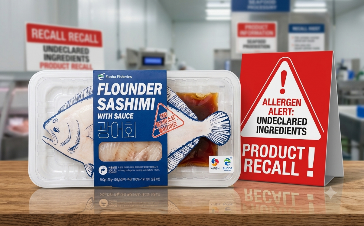 Sliced Korean Halibut and Flounder Sashimi products recall
