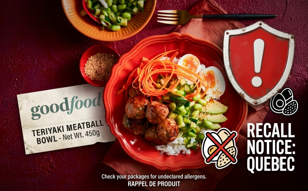 Middle Eastern-Style Pork Meatballs with Orzo and Roasted Vegetables; Teriyaki Beef Meatballs with Carrots, Edamame and Rice recall