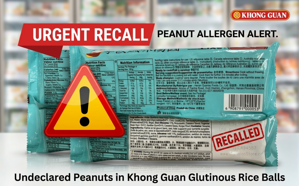 Glutinous Rice Balls with Black Sesame Filling recall