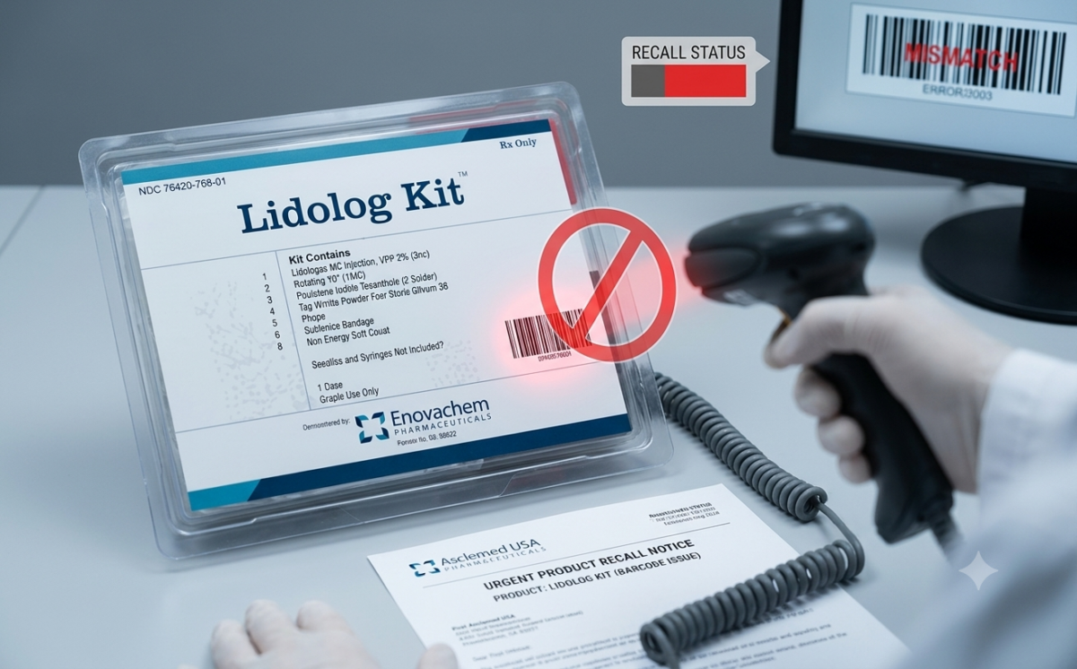 Lidolog Kit (Lidocaine HCL Injection, USP, 2%) recall