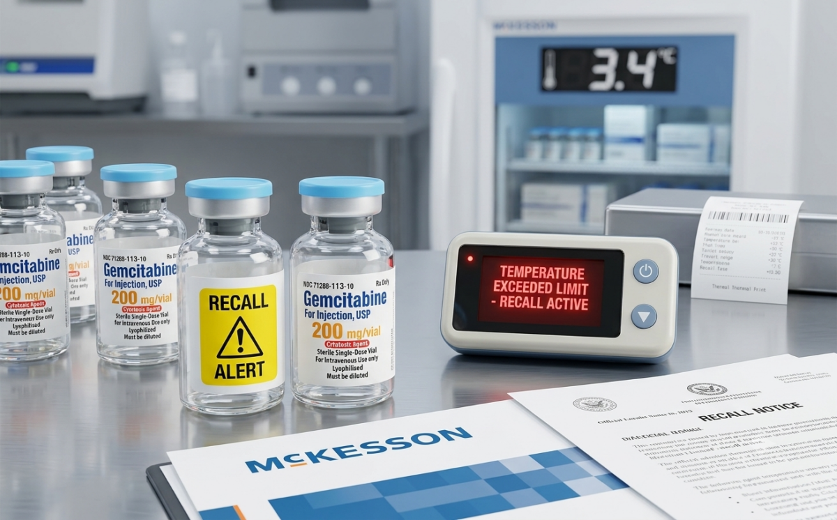 Gemcitabine Injection, 1 g per 26.3 mL (38 mg/mL), 26.3 mL Single-Dose Vial recall