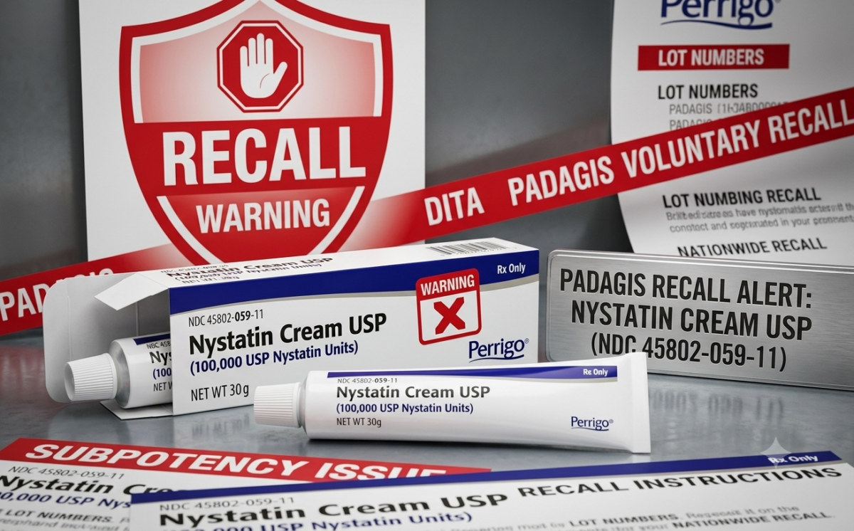 Nystatin Cream USP, (100,000 USP Nystatin Units), NET WT 15 g recall