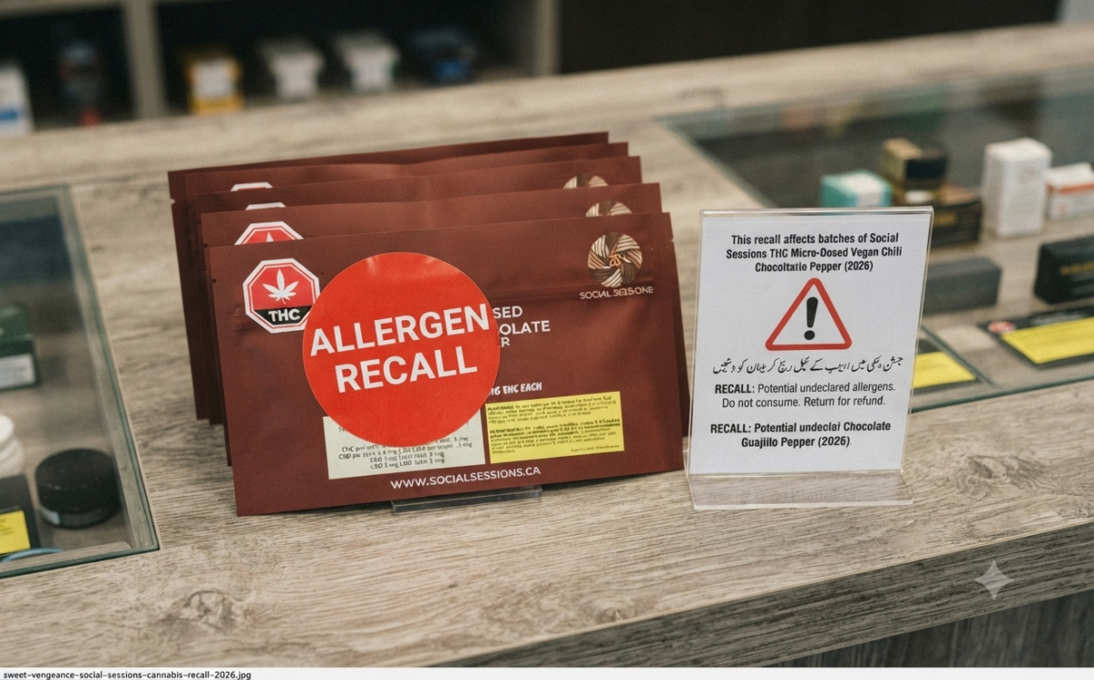 Certain Social Sessions edible cannabis products recall