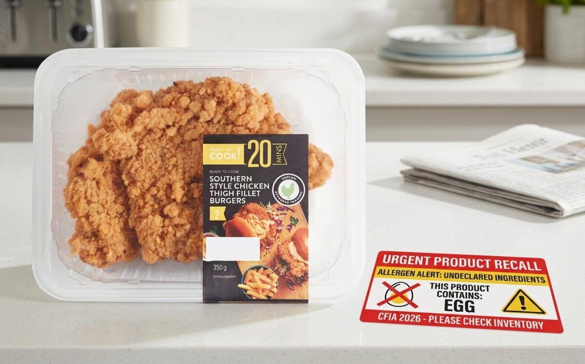 Smashed 100% Chicken Burgers recall