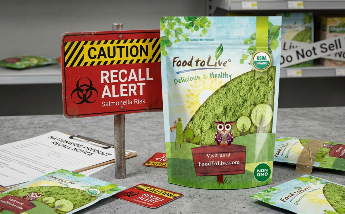 Food to Live Brand Green Powder Products (Wheatgrass, Spirulina, Algae, SuperGrass Powders) recall
