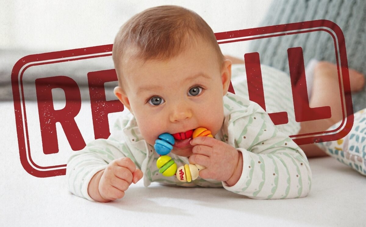 HABA Rainbow Rattle Grasping and Teething Toy recall