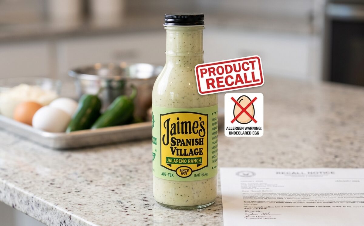 Jaime's Spanish Village Jalapeno Ranch (Jalapeno Ranch Dressing) recall
