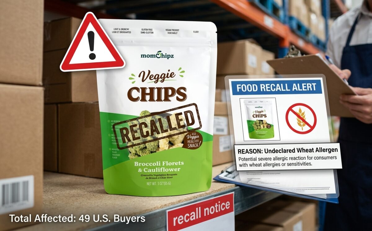 Veggie Chips - Broccoli Florets & Cauliflower recall