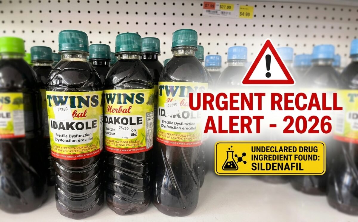 Twins Herbal Idakole and Twins Herbal Pelorie recall