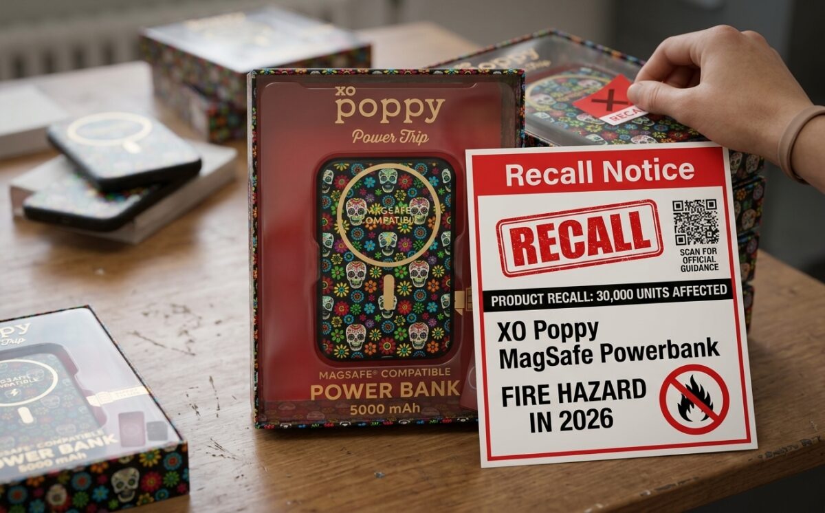 XO Poppy 5000 mAH Magsafe Powerbanks recall