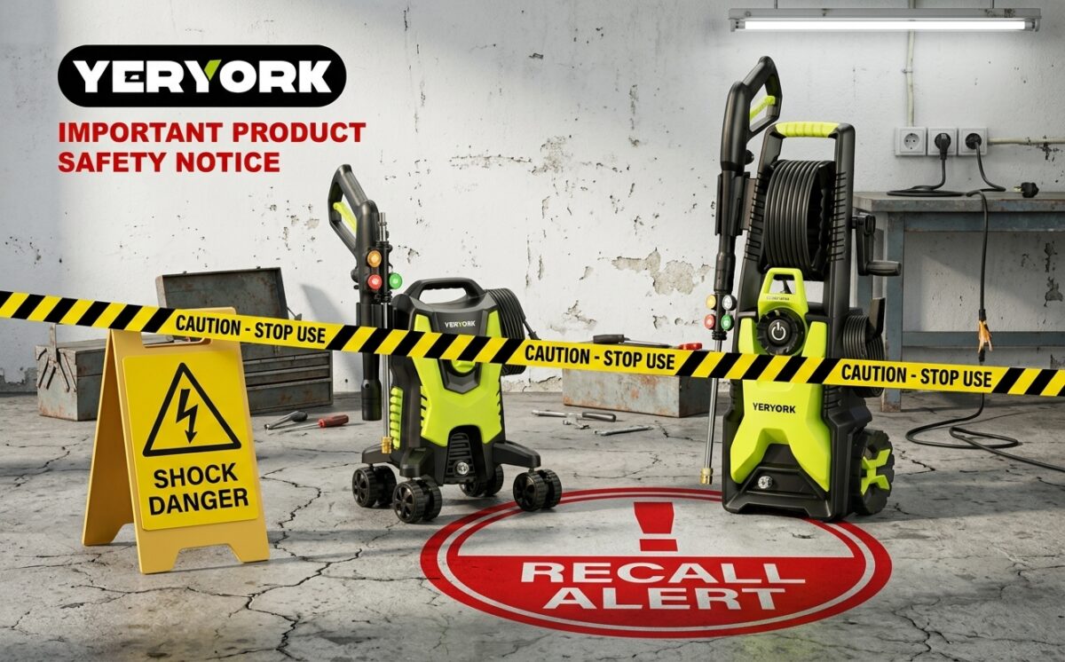 YERYORK Pressure Washers recall