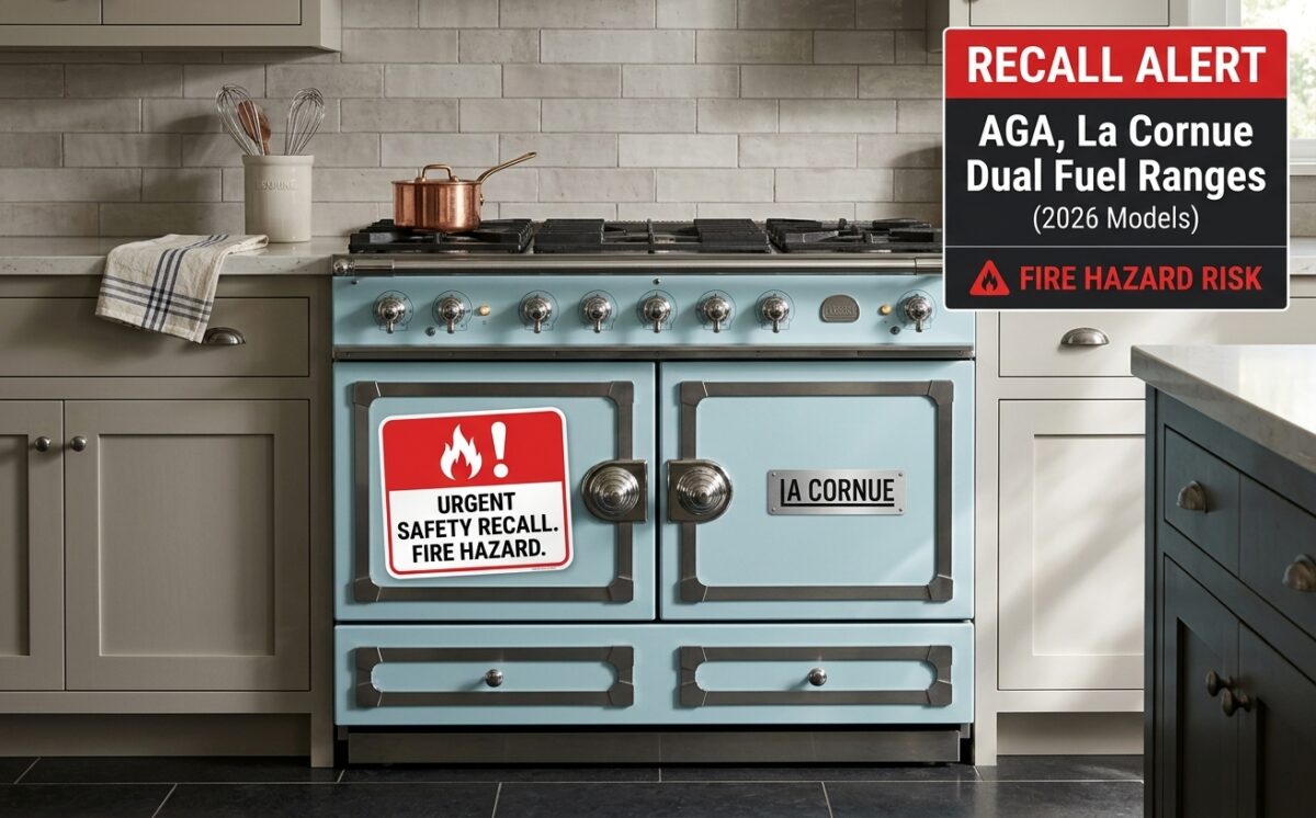 AGA and La Cornue freestanding dual fuel ranges recall