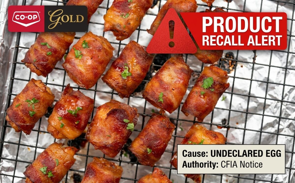 Chicken Burgers, Maple & Brown Sugar Bacon Wrapped Chicken Bites recall