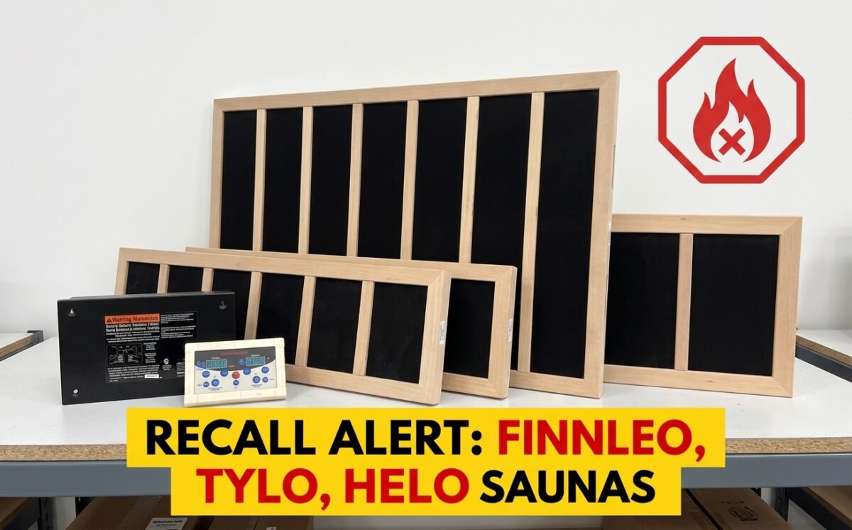 Finnleo, Tylo, Polar, Radiant Health, and Helo Brand Saunas and Infrared Kits recall