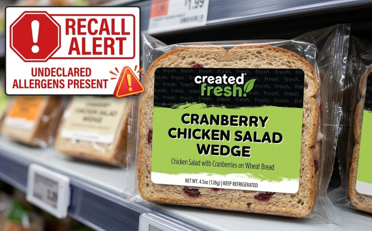 Cranberry Chicken Salad Wedge Sandwich recall