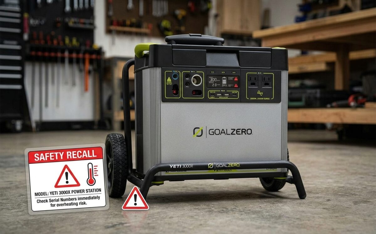 Goal Zero YETI 3000X Power Stations recall