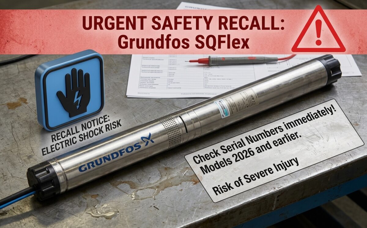 Grundfos 3-inch SQFlex Solar Submersible Pumps recall