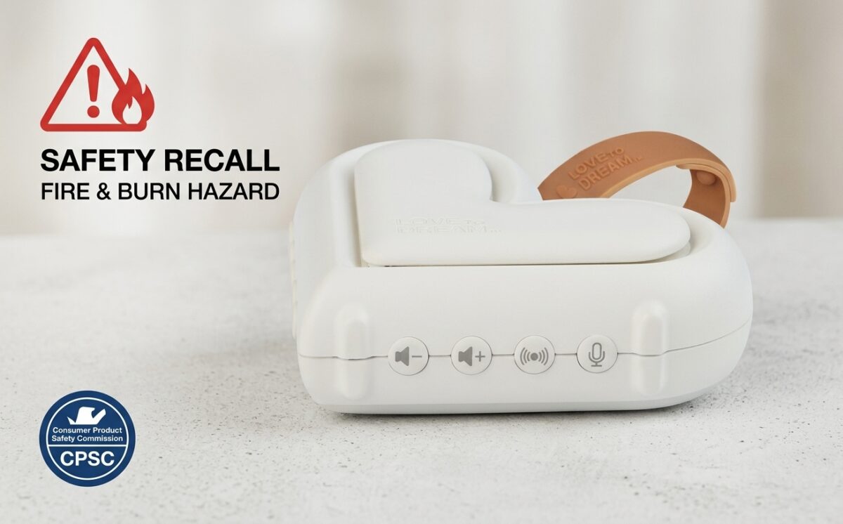 Portable Sleep Machines with Night Light model number LTD-SM23 and date code 7W15TN recall