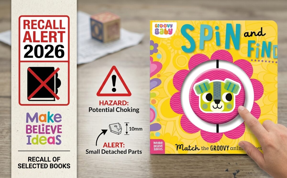 Make Believe Ideas Groovy Baby 'I Spy a Fly!' board book recall