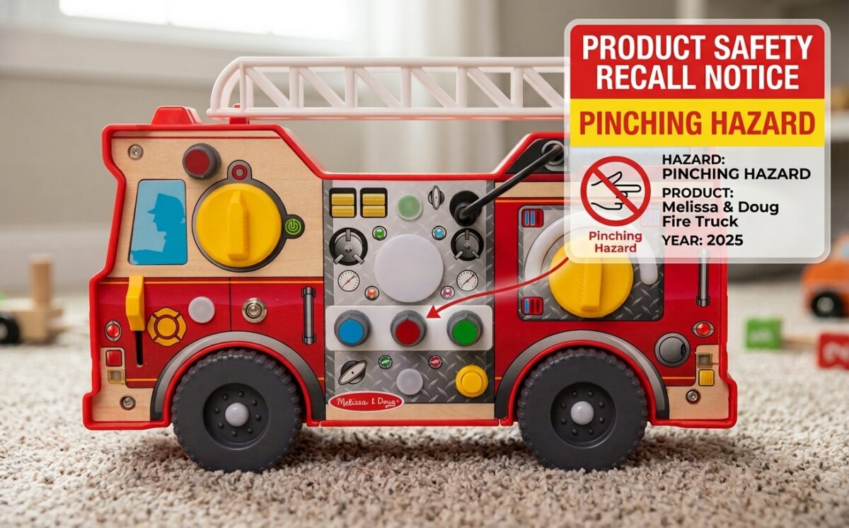 Lights & Sounds Fire Truck Activity Board recall