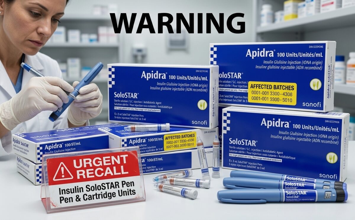 Insulin pens and cartridges (Admelog, Admelog SoloSTAR, Apidra SoloSTAR, Lantus SoloSTAR, Toujeo DoubleSTAR, Toujeo SoloSTAR, Trurapi, Trurapi SoloSTAR) recall