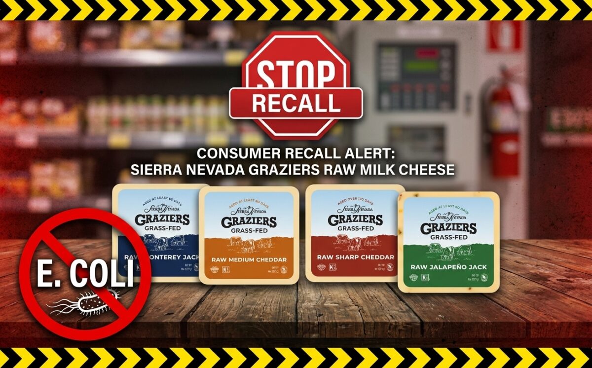 Graziers Raw Milk Cheese (Monterey Jack, Jalapeño Jack, Medium Cheddar, Sharp Cheddar) recall
