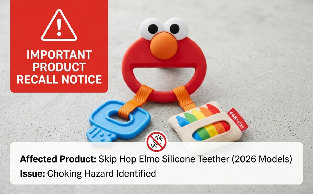 Baby Sesame Street Elmo Silicone Teethers recall