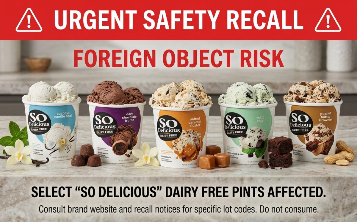 Salted Caramel Cluster Non-Dairy Frozen Dessert pints recall