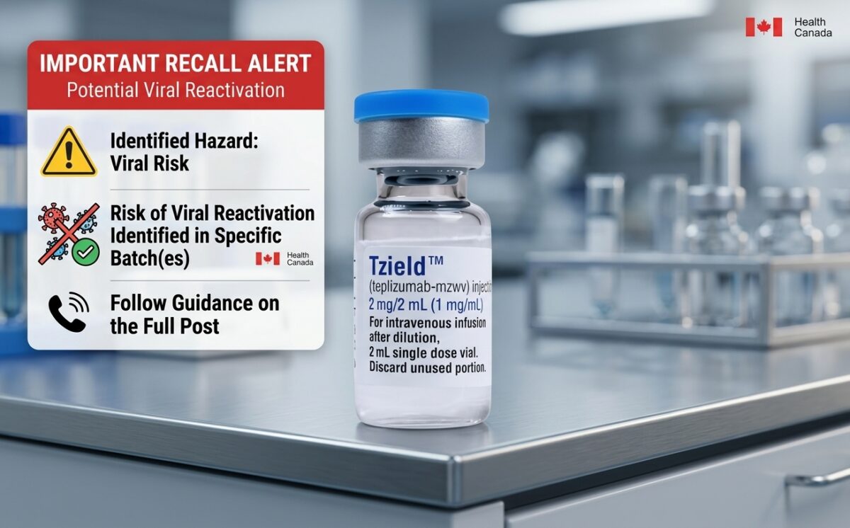 TZIELD, teplizumab for injection, 2 mg per 2 mL (1 mg/mL) for intravenous infusion recall