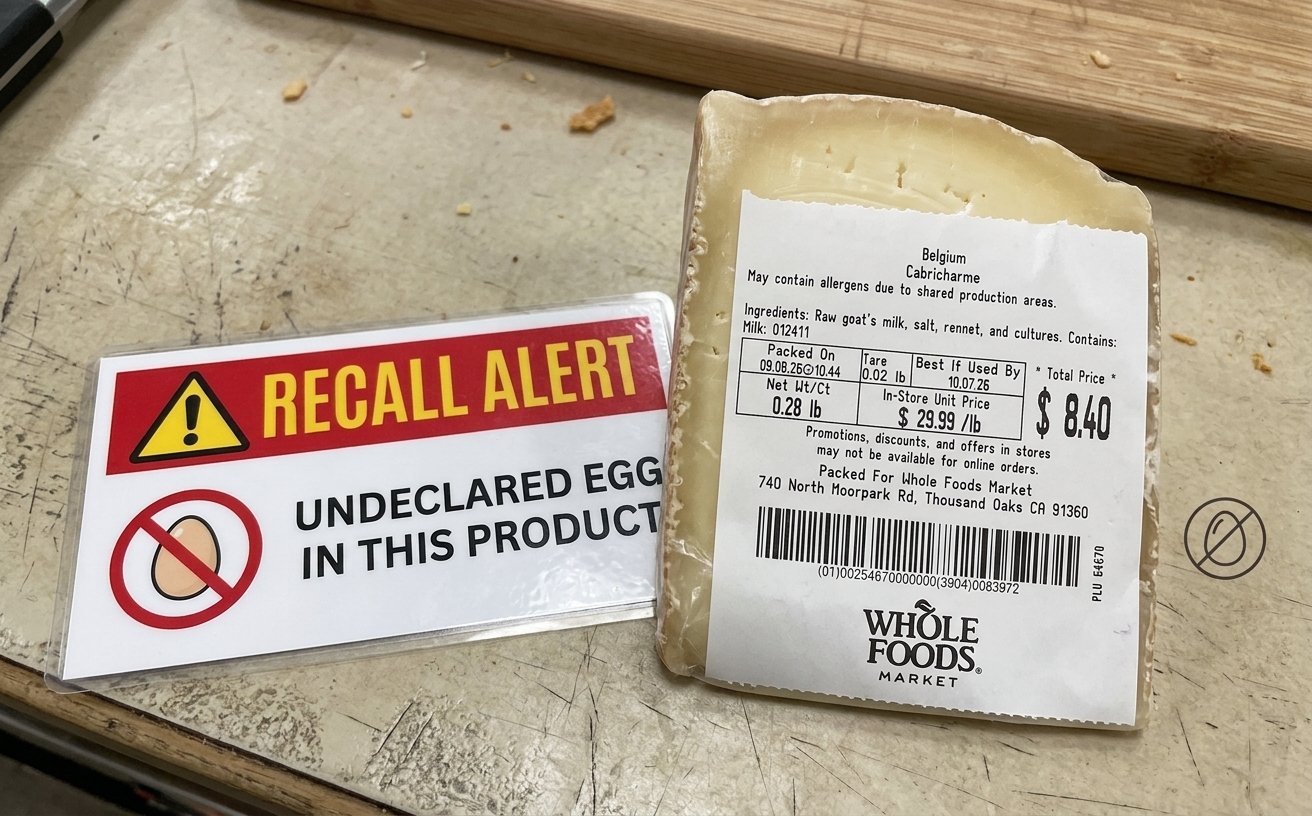 Whole Foods Recalls Cabricharme Cheese Over Undeclared Egg Allergy Risk