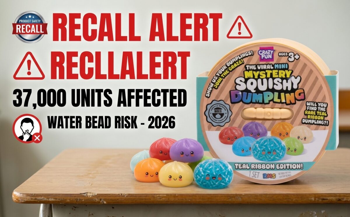 Squishy Dumpling Toys, Crazy Squib Ball Toys recall