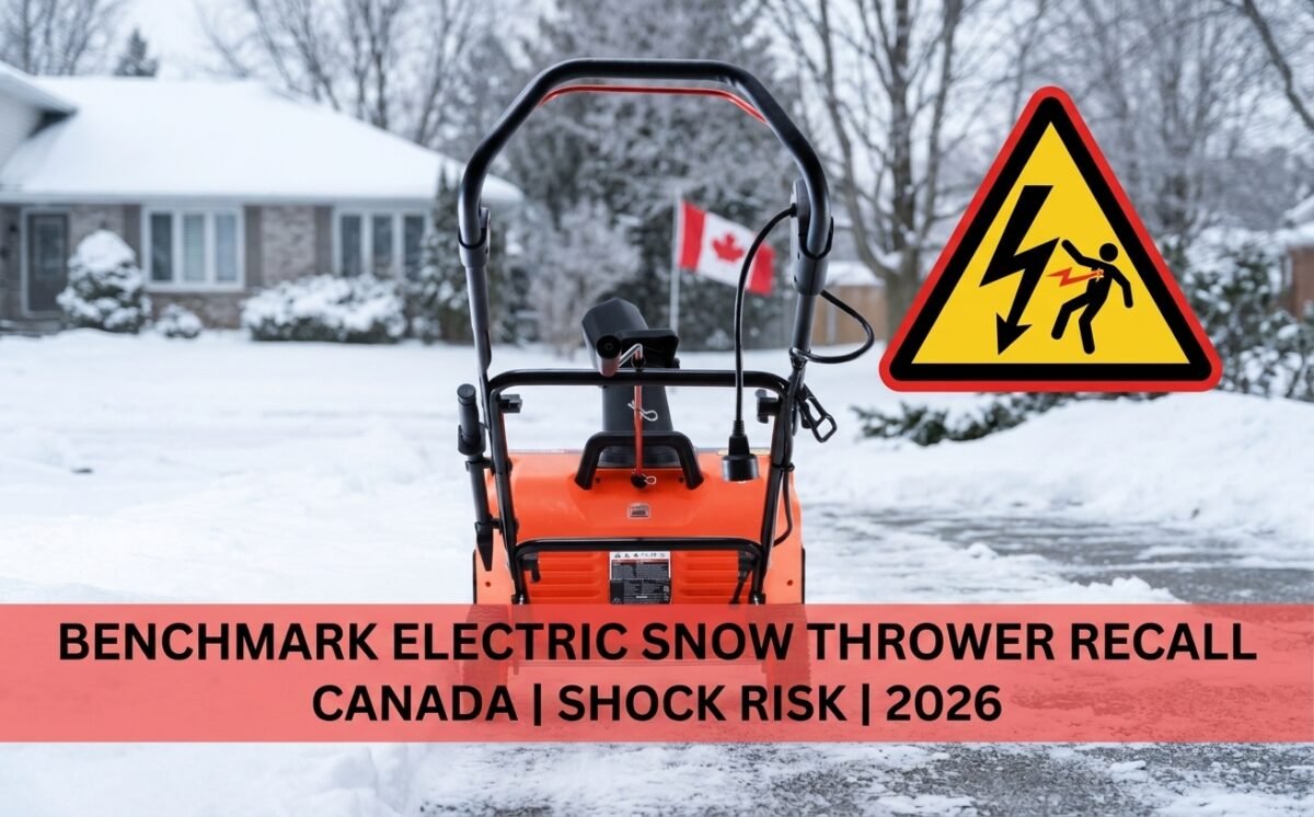 37,667 Benchmark Electric Snow Throwers Recalled in Canada, Shock Risk 2026
