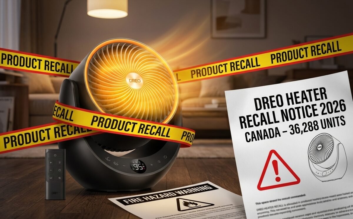 DREO Space Heater (portable oscillating ceramic space heater, model DR-HSH015) recall