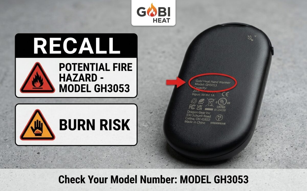 Gobi Heat Rechargeable Hand Warmers recall