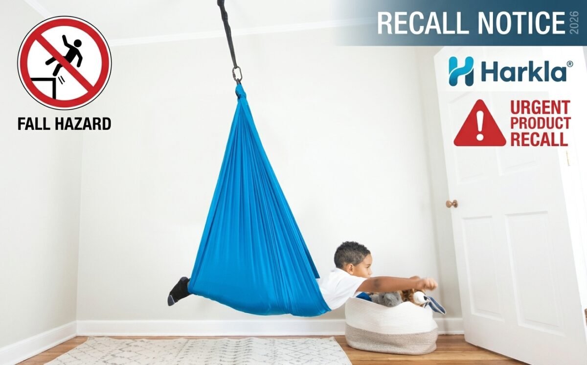 Harkla Children's Compression Sensory Swings (Blue Compression Sensory Swing SKU LS-COMP-1BLU; Blue Compression Sensory Swing with Swivel SKU LS-COMP-1BLU-SW) recall
