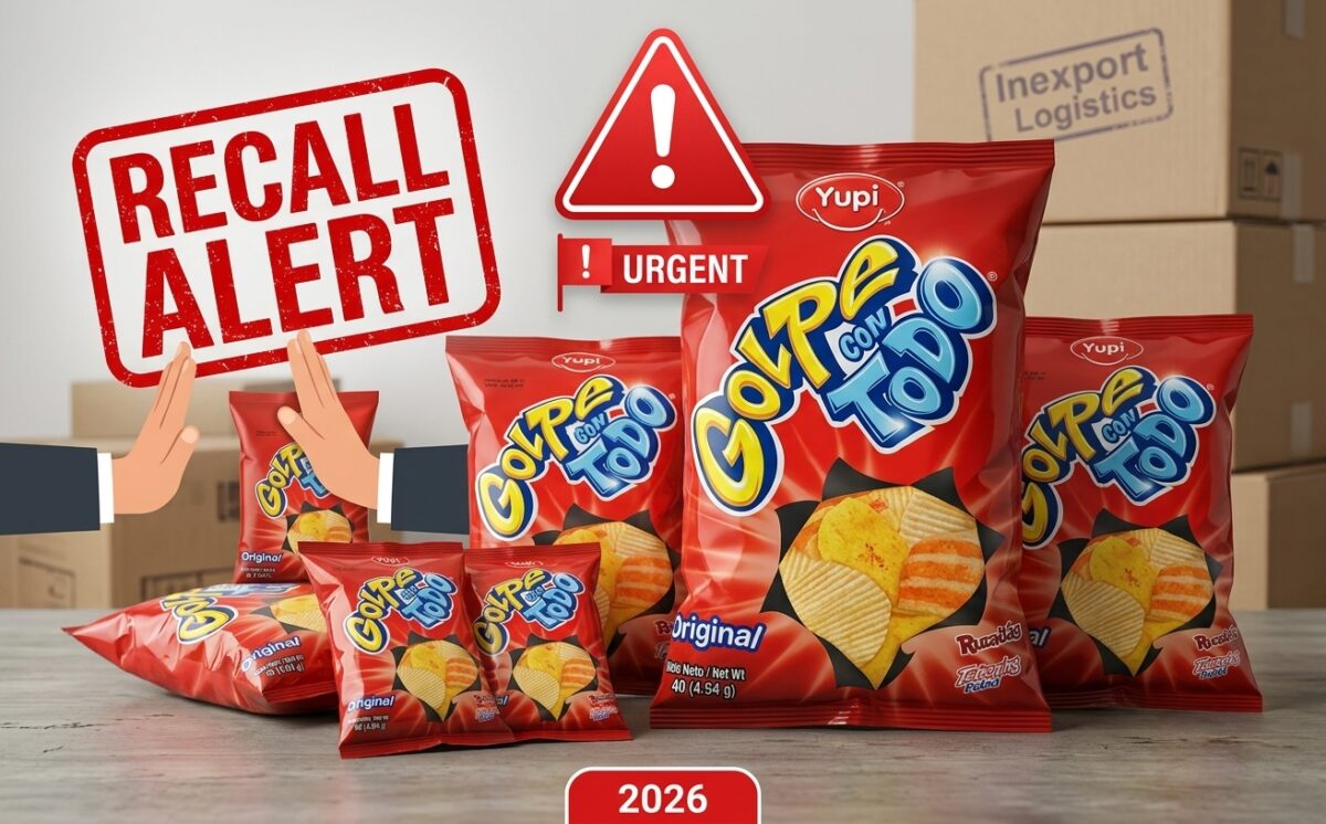 YUPI GOLPE CON TODO SABOR BBQ mixed chips with Clásicas, PLATANOS, and Chicharrón Fred. (60-g. foil bags) recall