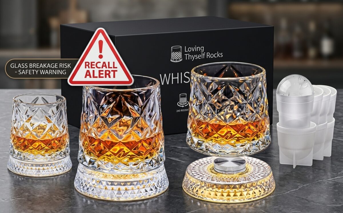 Crystal Glass Cups with Loose Crystal Chips recall