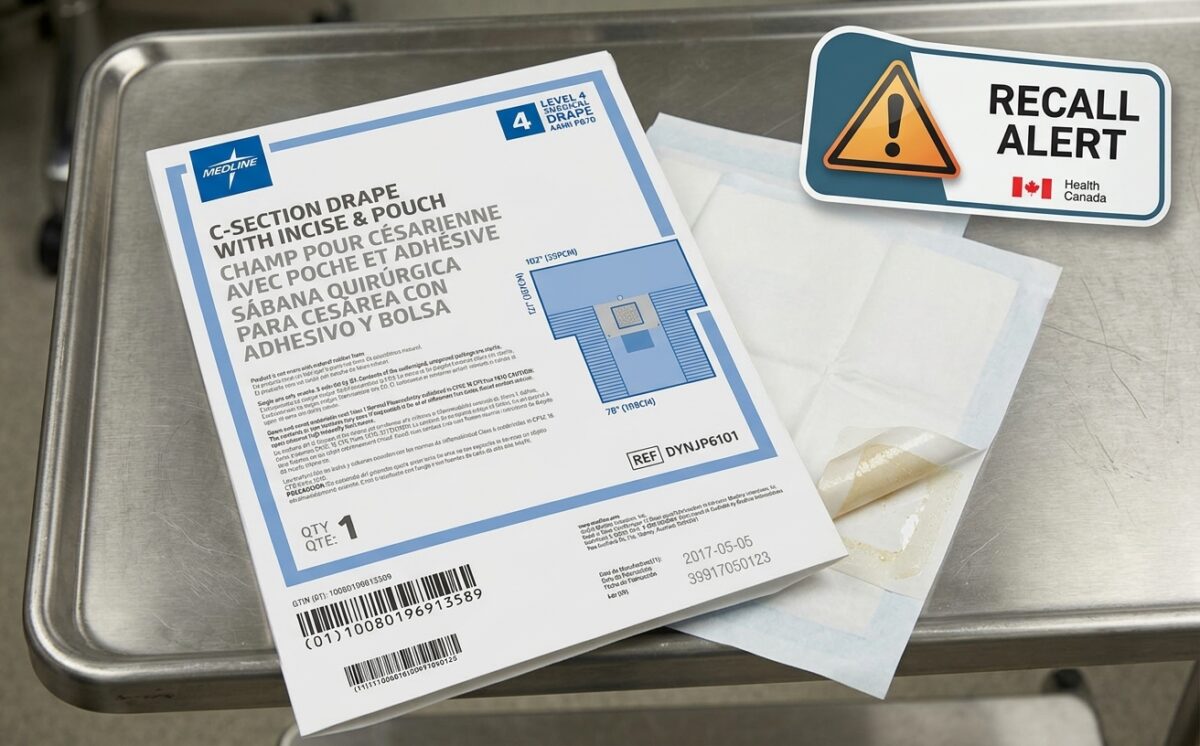 Medline Single Sterile C-Section Drapes W/Incise recall