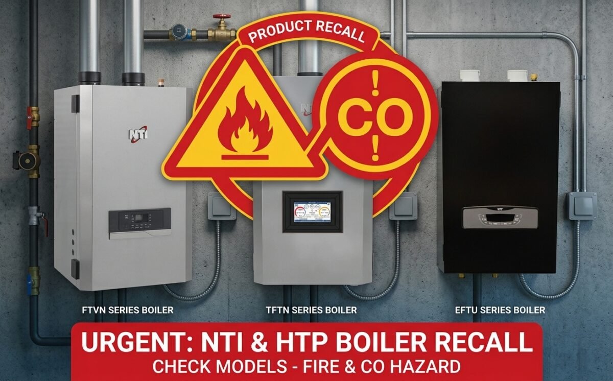 NTI and HTP residential gas boilers recall