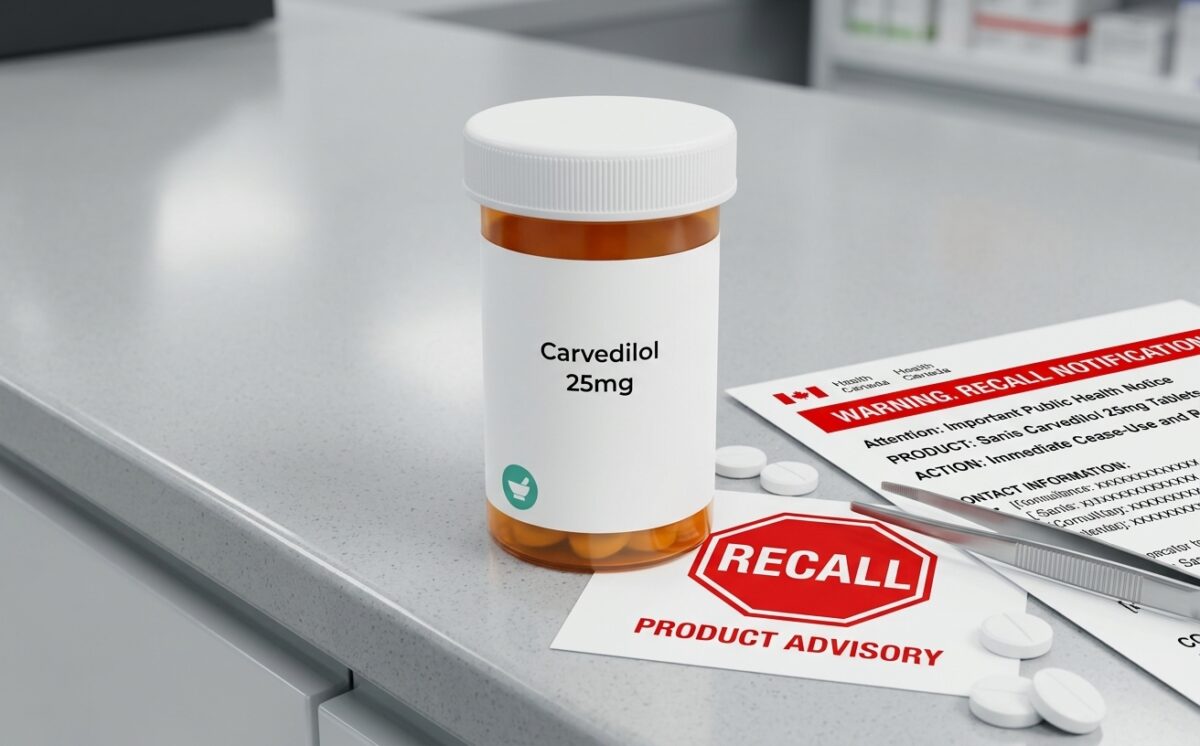 Carvedilol 25 mg Tablets recall