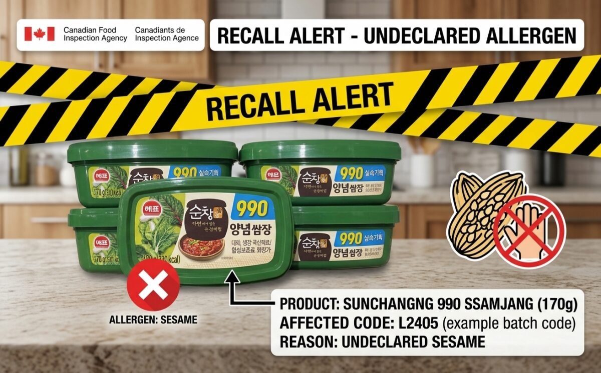 Sunchanggung 990 Ssamjang (Seasoned Soybean Paste) recall