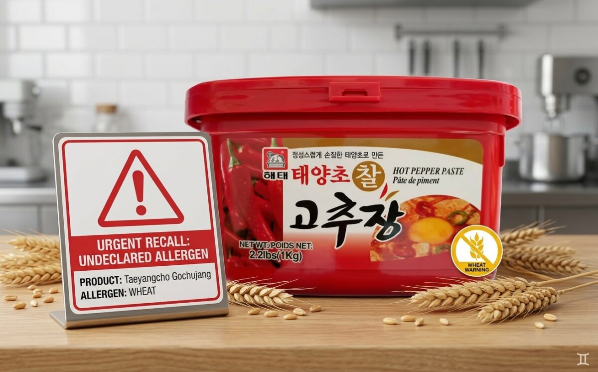 Taeyangcho Gochujang (Hot Pepper Paste) recall