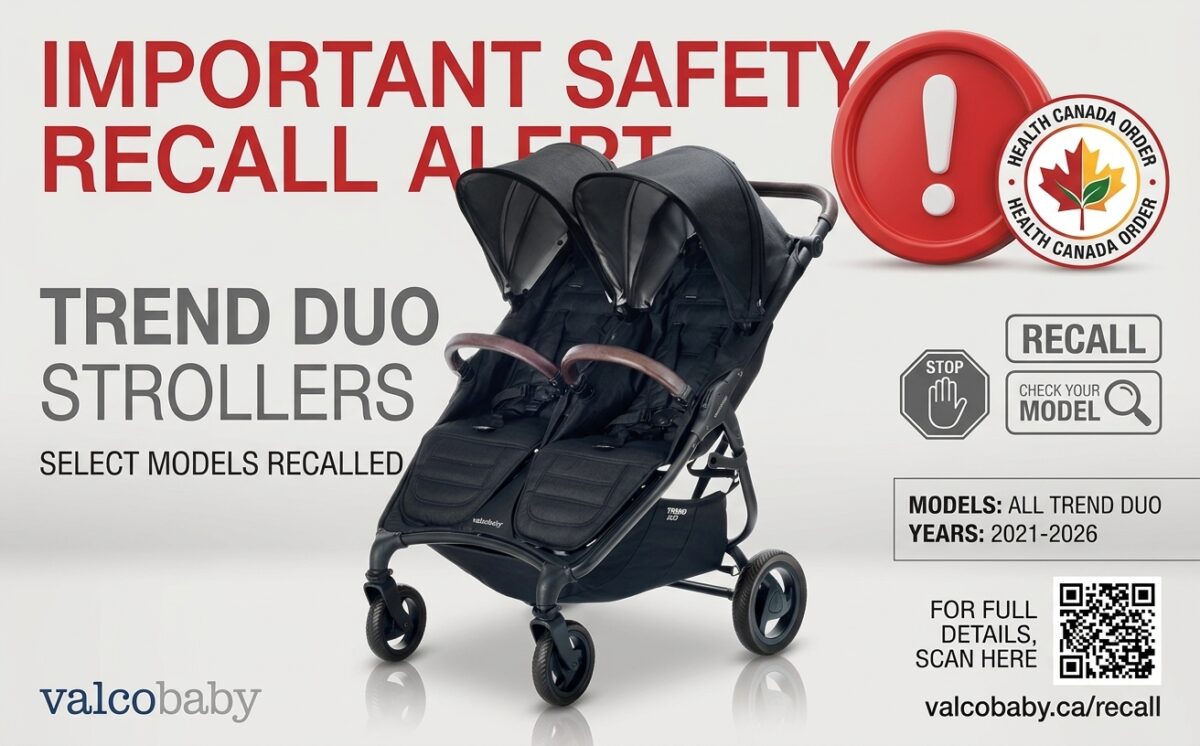 Valco Baby Trend Duo Double Stroller recall